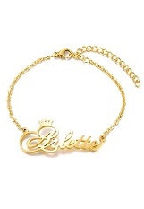 stunning tiny solid gold custom name baby anklet